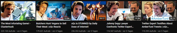 ©youtube.com/c/xQcOW | Auf Youtube heißt xQc noch xQcOW. Hier hat er den Namen noch nicht geändert, seinen Fans ist es aber egal. Jedes Video wird mehrere hunderttausend Male aufgerufen.